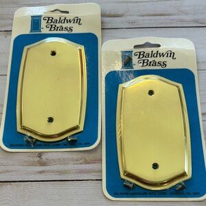 Baldwin Brass Gold wall Plates. NWT
